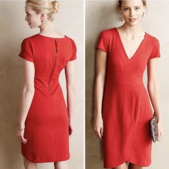 Anthropologie Dresses & Skirts - Anthropologie Maeve Red Sheath Tulip Dress